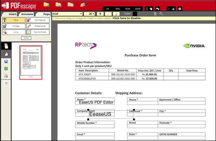 Online ein nicht ausfüllbares PDF ausfüllen
