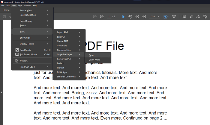 PDF in einzelne Seiten aufteilen - Adobe Acrobat