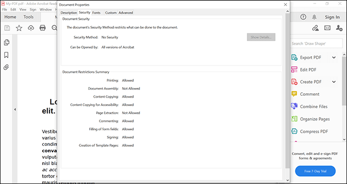 Ein geschütztes PDF drucken - Adobe Reader