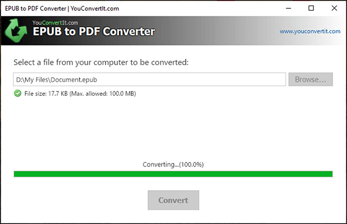 EPUB to PDF Converter