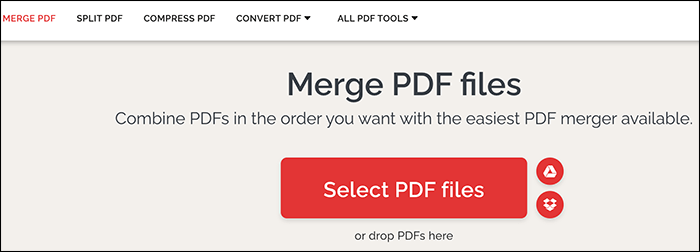 PDF online zusammenführen mit iLovePDF