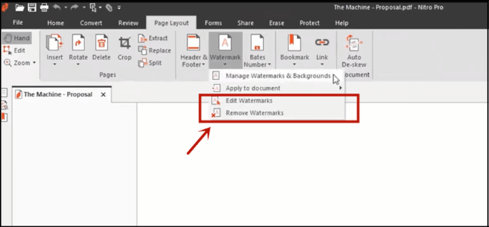 Wasserzeichen aus PDF-Dateien mit Nitro entfernen