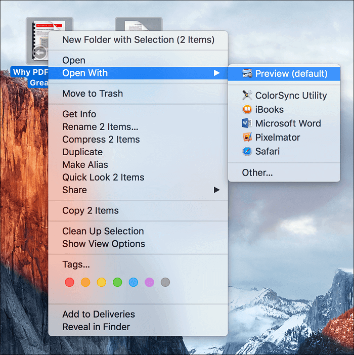 Mit Vorschau auf dem Mac ein Bild in eine PDF-Datei einfügen - Vorschau öffnen