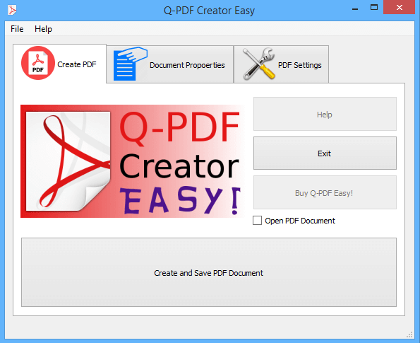 PDF-Writer - Q-PDF Creator Easy
