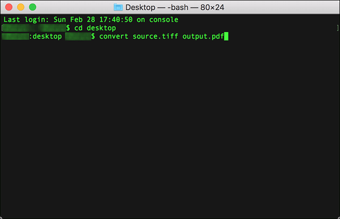 TIFF in PDF umwandeln - TIFF in PDF umwandeln - Mac Terminal