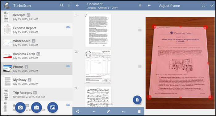 Top 4 der besten kostenlosen PDF-Scanner auf dem Android - TurboScan