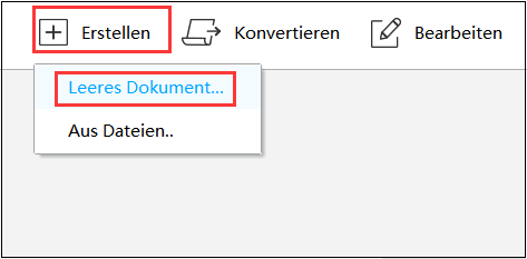 Eine leere PDF-Datei erstellen