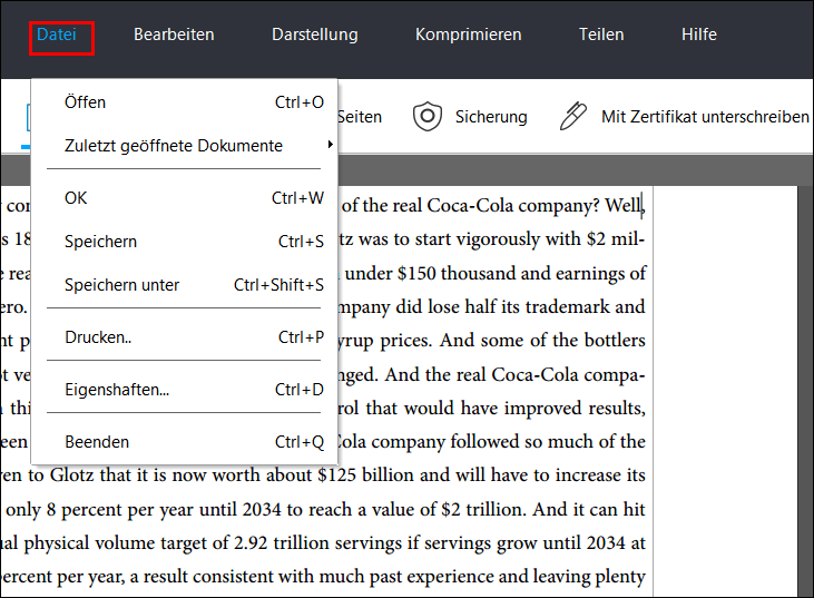 PDF-Datei drucken