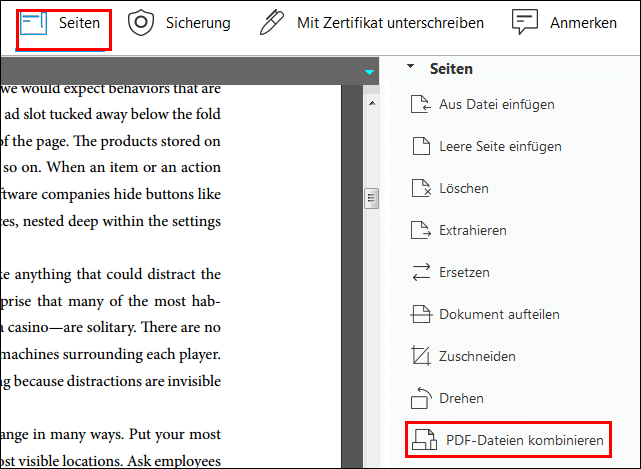 PDF-Dateien kombieren