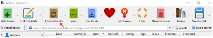 Konvertieren von Adobe Digital Editions in PDF-Dateien - Calibre