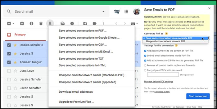 Eine E-Mail als PDF auf dem PC speichern