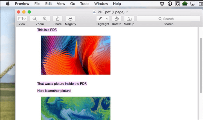 Kostenlose Software zur PDF-Markierung - Preview