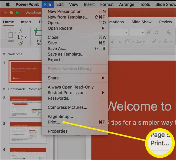 Präsentationsfolien auf dem Mac in PDF-Dateien konvertieren