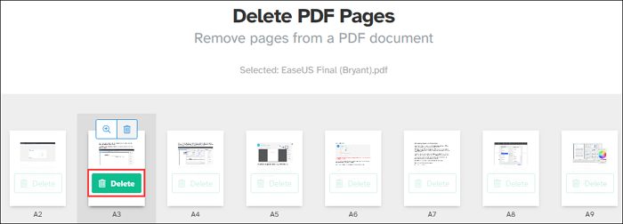 Leere Seiten aus PDF-Dateien online löschen