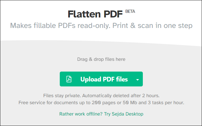 PDF-Datei online ohne Kosten abflachen