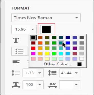 Die Farbe der PDF-Datei mit Adobe Acrobat ändern - Eine Farbe auswählen