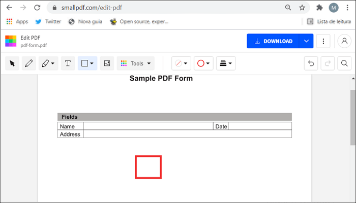 Linien und Pfeile in eine PDF-Datei online zeichnen