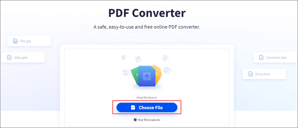 Nahrajte soubor PDF do Easyus PDF online