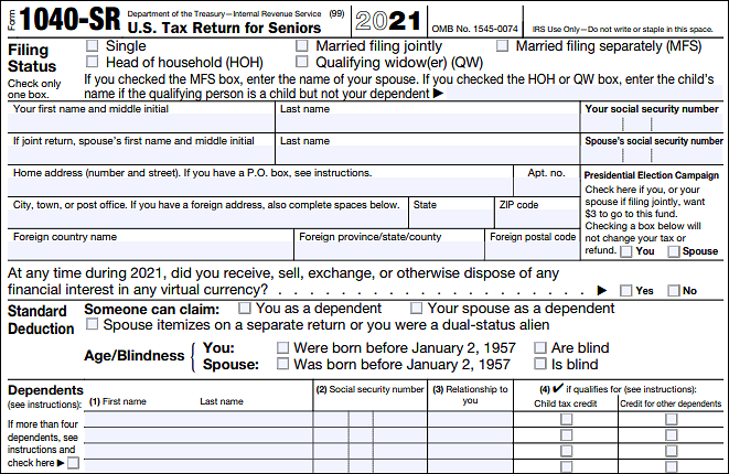 2024 Who Can File Tax Form 1040 SR How To Fill It EaseUS   1040 Sr Tax Form 