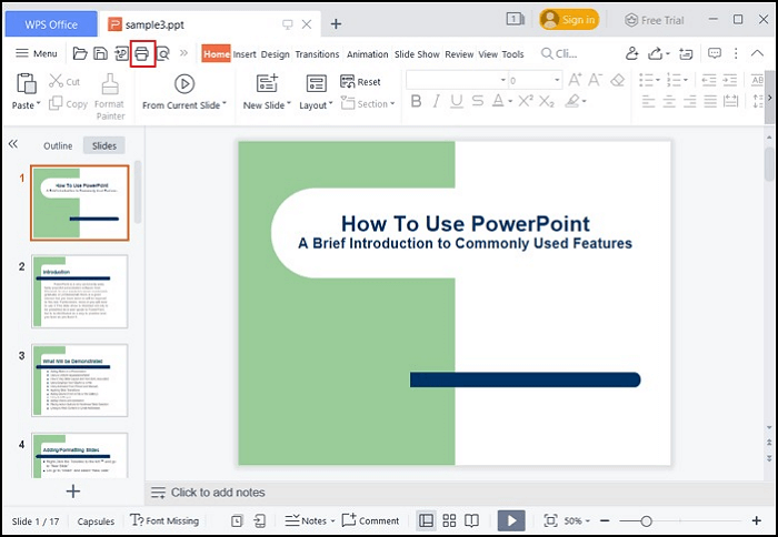 Access The WPS Printer