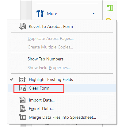 Solved: Clear Form, Reset Form Button - Adobe Community - 8957190