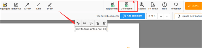 add comments to pdf