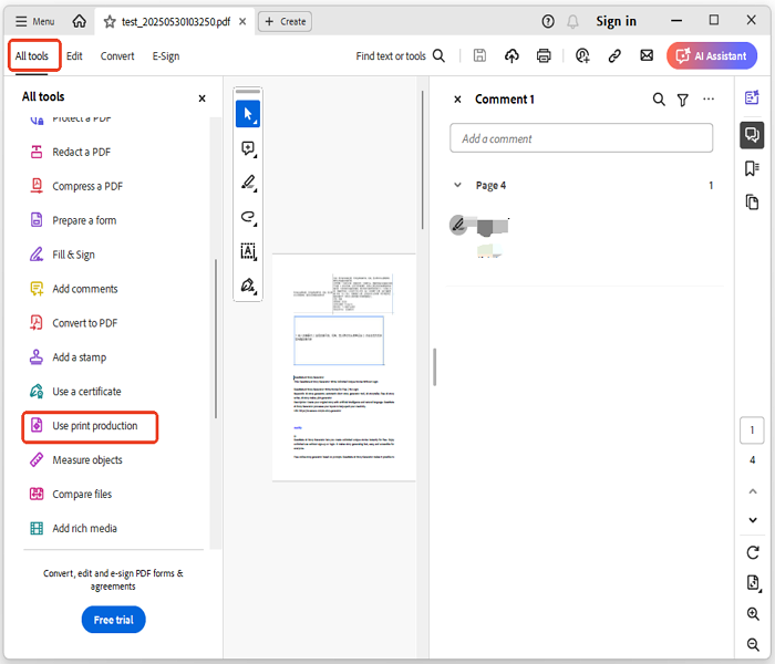 add crop marks to pdf  with adobe reader
