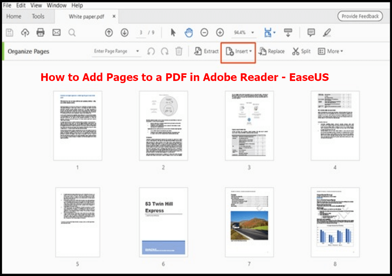 how to add pages in adobe acrobat dc