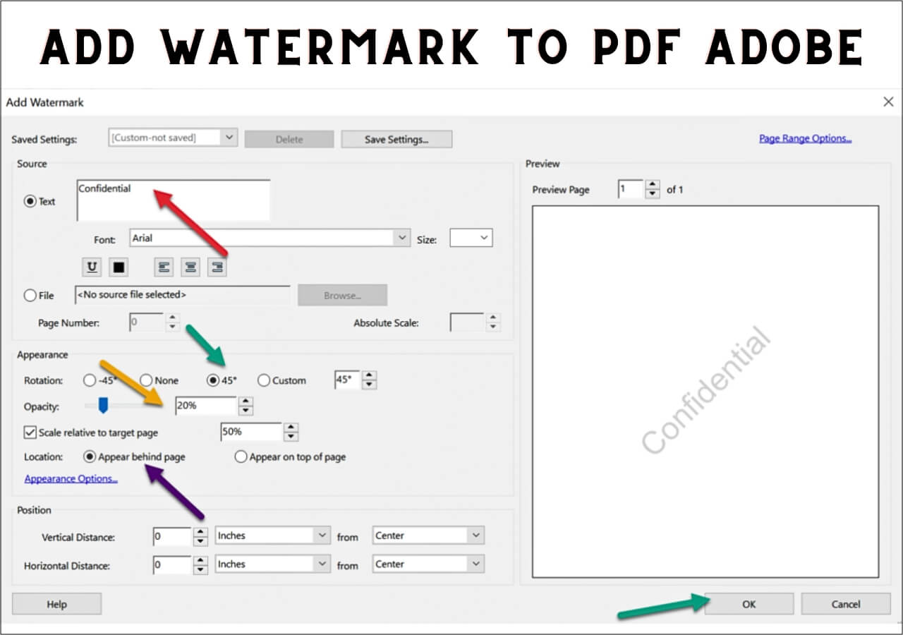 Add Watermark to PDF in Adobe [Single/Batch/Permanent ]