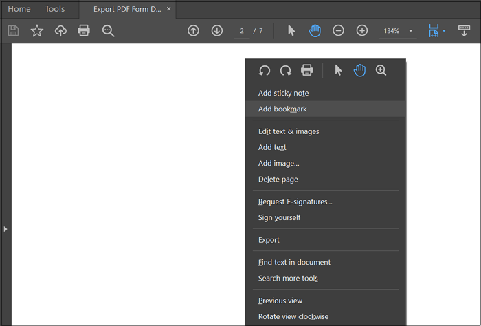 Create outline for PDF using Adobe