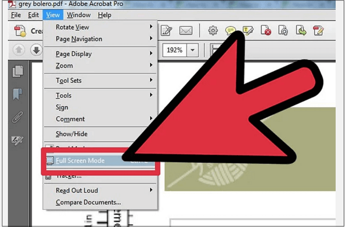how to make pdf full screen in laptop