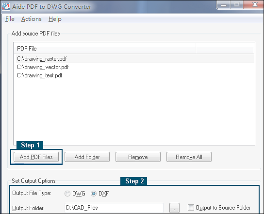 Convert PDF, Sketch or Image to AutoCAD DWG