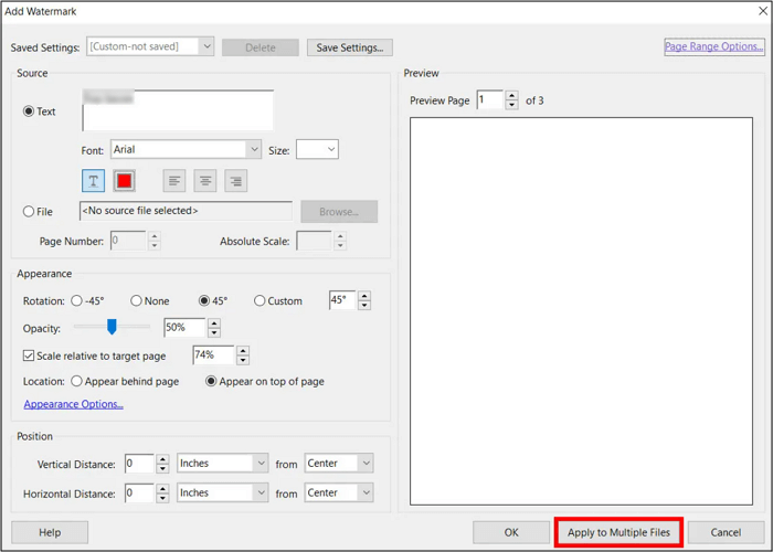 Adobe Batch Watermark PDF