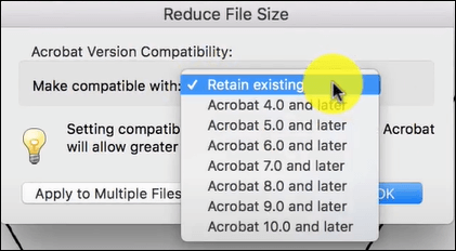 Compress PDF size on Mac