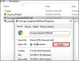 change opening in chrome