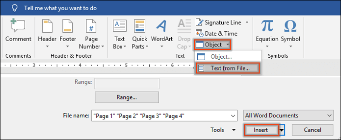 How To Combine Two Word Documents Into One Word Document