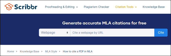 Citing a deals pdf mla