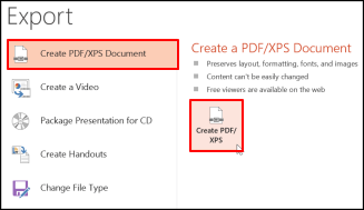 click create pdf xps documents select pdf xps