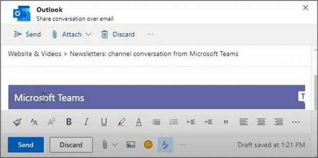 export teams chat history to pdf