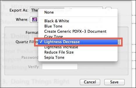 How to make PDF darker in Preview