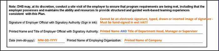 Employer Certification