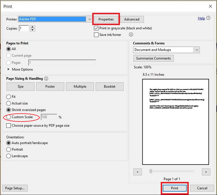 How to Enlarge PDF for Printing on -