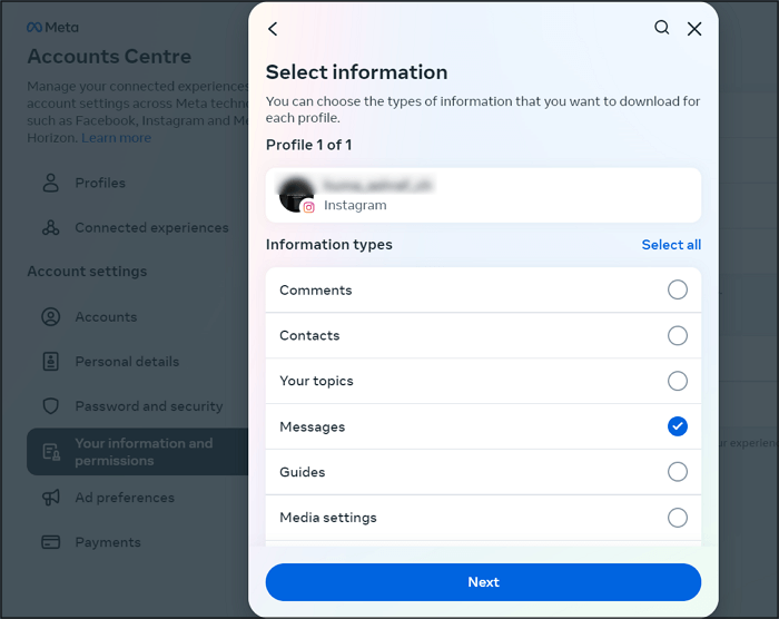 Schritt 3: Instagram-Chat auf dem PC als PDF exportieren