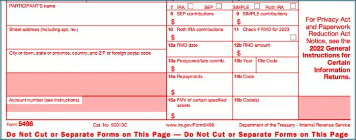 Instructions to Fill Out a Tax Form 5498 [Step-by-Step Guide] - EaseUS