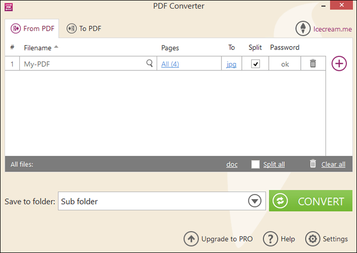 Конвертирайте PDF в JPG с помощта на IceCream PDF конвертор