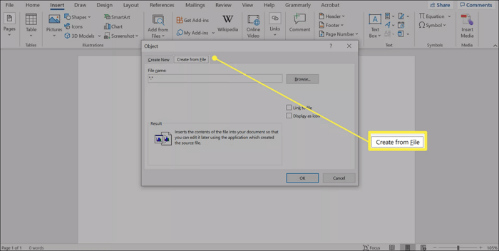 insert word create from file