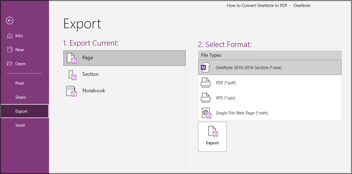 How to Save OneNote as PDF - EaseUS