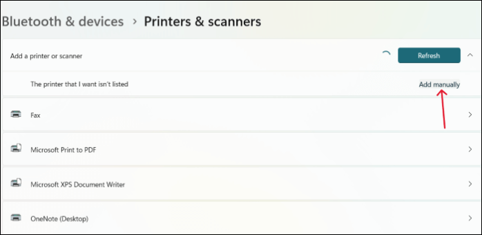 add microsft print to pdf manually