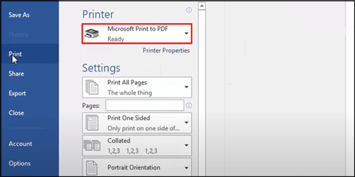 How to Microsoft Print PDF to Obtain PDF - EaseUS