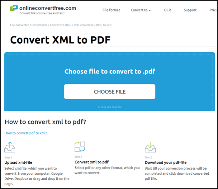 convert pdf to xml free music